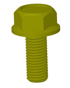 Hexagon screw flanged 5/16"X3/4" G5 galv  ASME B1.1-2A